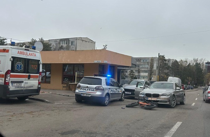 Accident în Tomis Nord: Este implicat un biciclist
