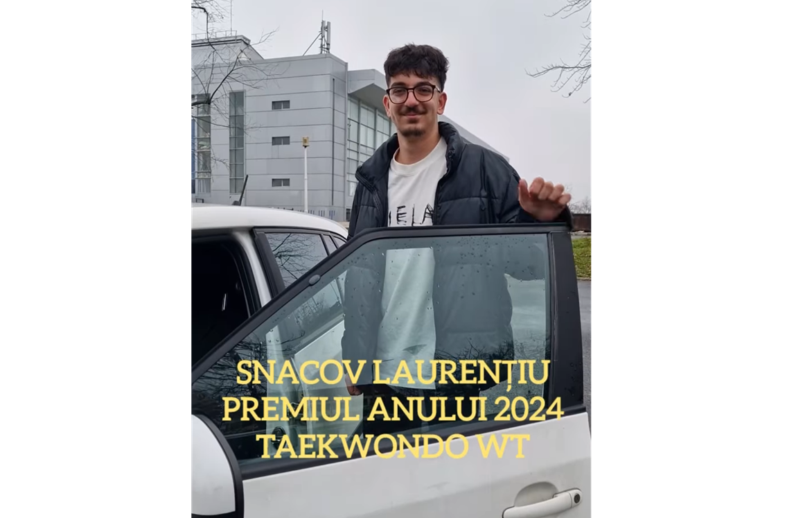 Tânărul Snacov Laurențiu, care și-a început cariera la CSC Mihail Kogălniceanu, desemnat Sportivul Anului 2024 la Taekwondo WT