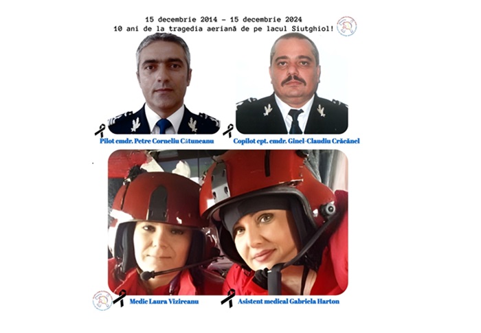Zece ani de la tragedia aeriană de pe lacul Siutghiol. Întreg echipajul elicopterului SMURD și-a pierdut viața