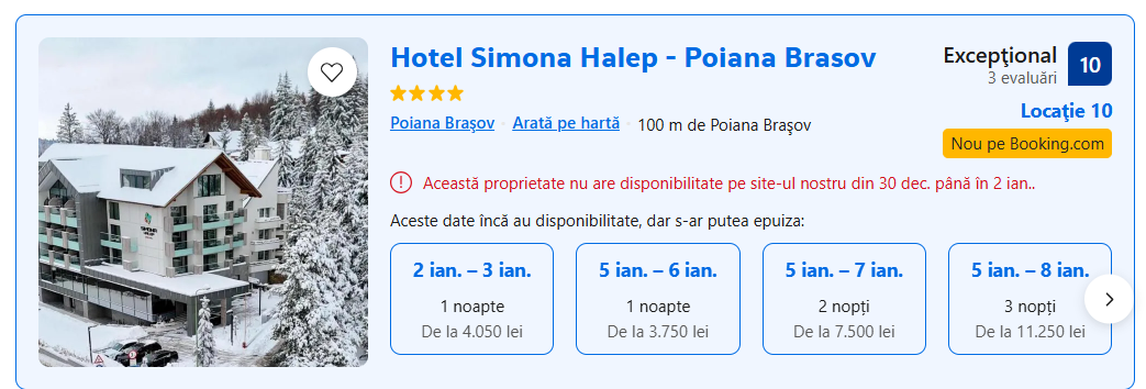 hotel Simona Halep - Poiana Brașov