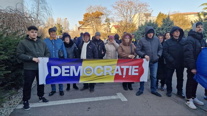 Protest Prefectura Constanța AUR