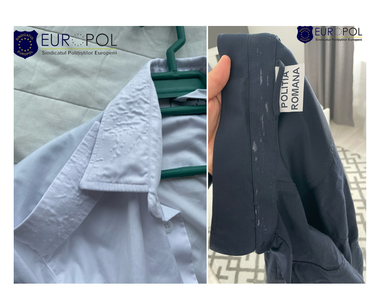 FOTO Sindicatul Europol reclamă din nou proasta calitate a uniformelor de poliție