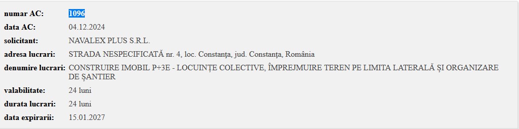 Asociația Palazu Mare dosar suspendare autorizație Navalex Plus SRL