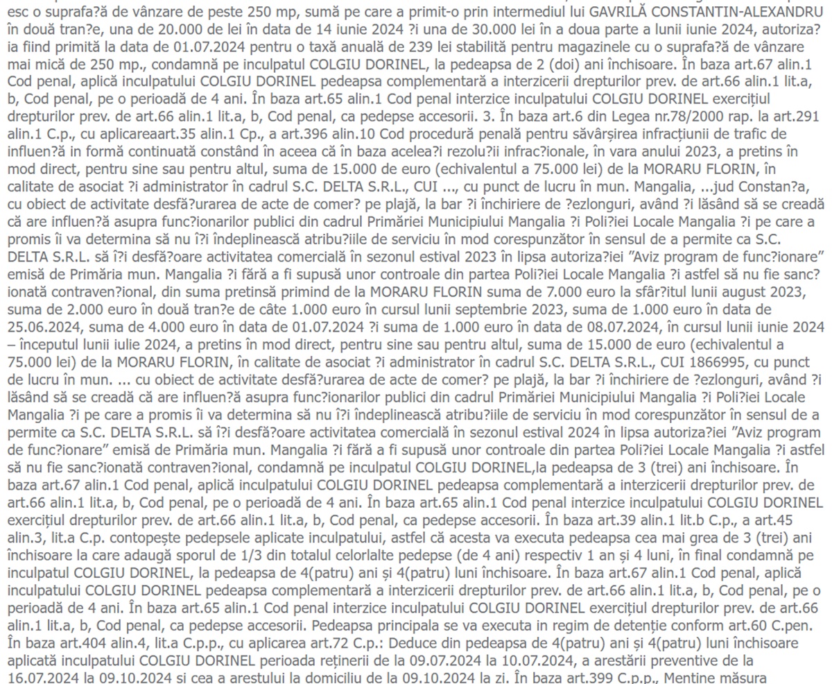 Colgiu Condamnare