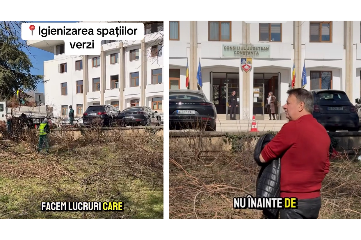 VIDEO Florin Mitroi prezent la acțiunea de igienizare a spațiilor verzi din jurul sediului Consiliului Județean: Județul Constanța trebuie să ajungă pe primul loc