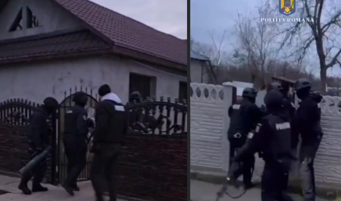 VIDEO Percheziții de amploare în județul Brăila: Doi bărbați reținuți pentru tentativă de omor și violențe