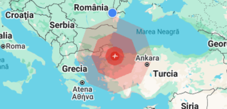 Cutremur de 5,6 pe scara Richter, resimțit în România și Bulgaria
