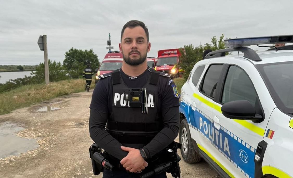 Un polițist din Medgidia a salvat minorul care a căzut în canalul Dunăre-Marea Neagră