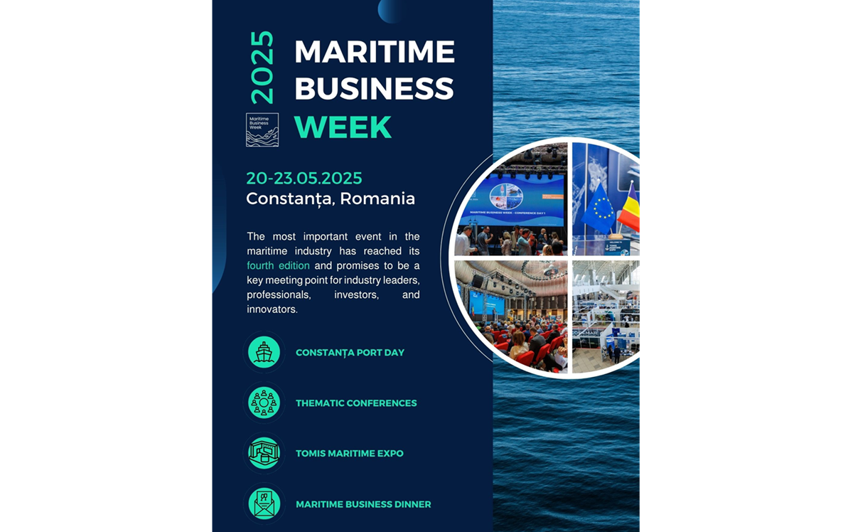 Maritime Business Week 2025: Cea mai amplă platformă de dialog și parteneriat dedicată sectorului maritim românesc revine la Constanța