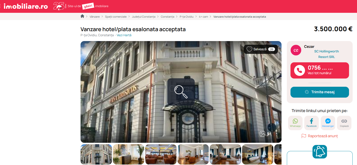 Anunț vânzare Casa Hrisicos - Constanța