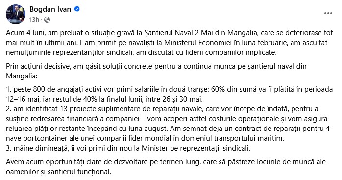 Laurențiu Gobeajă a reacționat la anunțul făcut de ministrul Economiei Bogdan Ivan