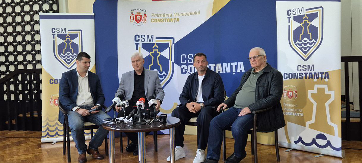 FOTO/VIDEO Aihan Omer și Marius Stavrositu au preluat echipa de handbal a CSM Constanța. Mihai Ochiuleț: Am decis să o luăm de la zero