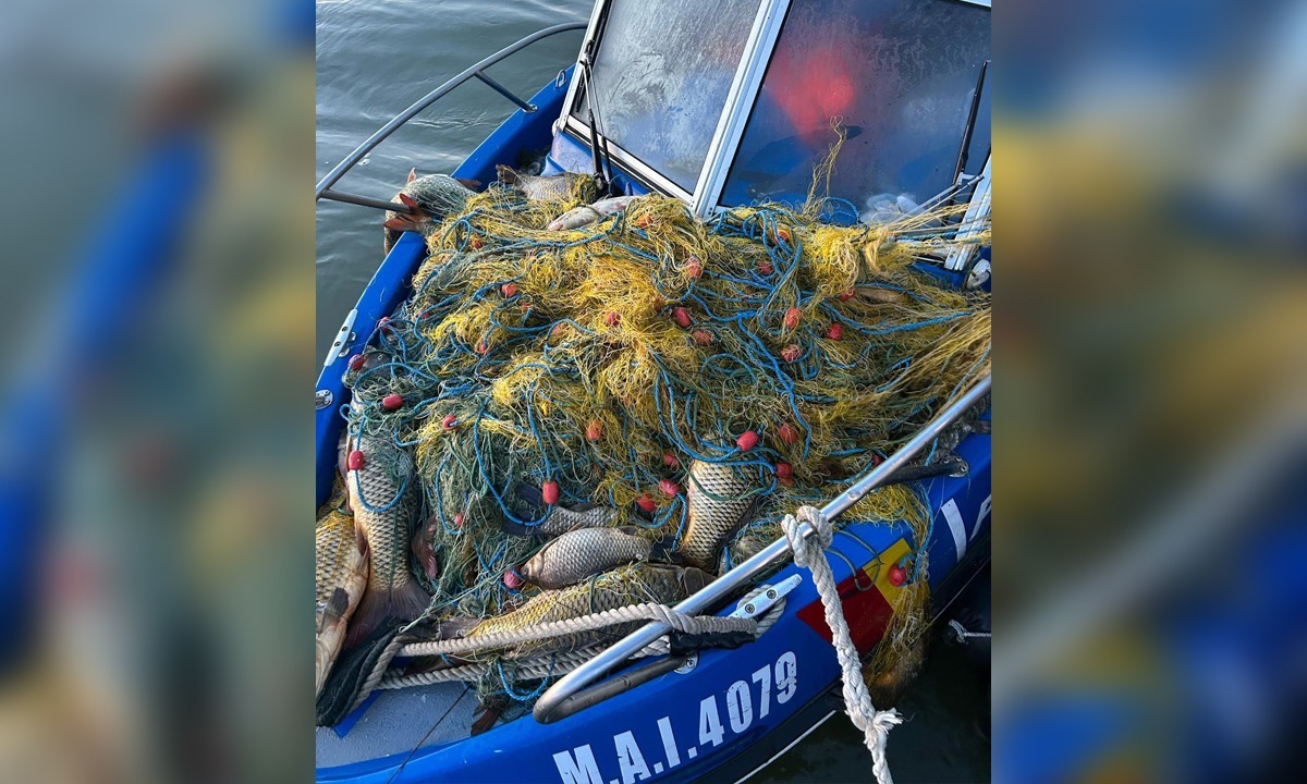 Braconaj în Delta Dunării, pe lacurile Bogdaproste și Trei Iezere. Iată ce a descoperit Garda de Coastă