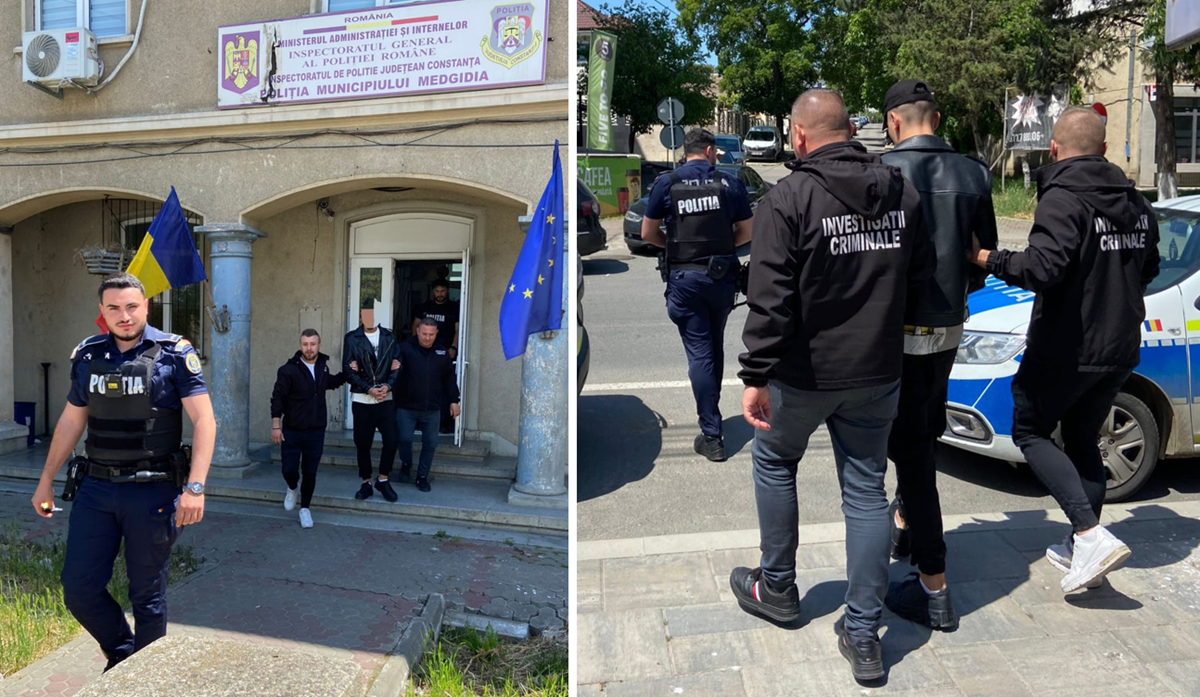 VIDEO Scandal într-un supermarket din Medgidia: Tânăr de 19 ani, arestat pentru tâlhărie și tulburarea ordinii publice