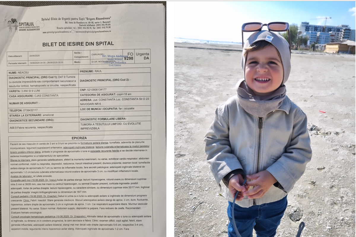 Ajută-l pe Raul să se vindece! Un băiețel de 3 ani din Năvodari are nevoie de sprijinul nostru pentru a învinge boala