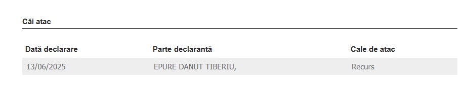 Dănuț Epure recurs