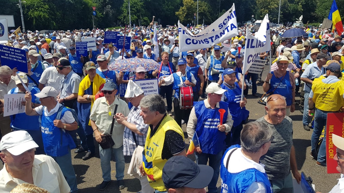 Sindicatul Cadrelor Militare Disponibilizate din Constanța participă la protestul antiguvernamental din București! Iată ce se cere