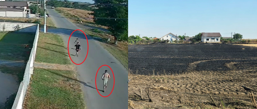 La un pas de dezastru: Au fost identificați tinerii care au dat foc vegetației uscate de lângă casele din Poarta Albă