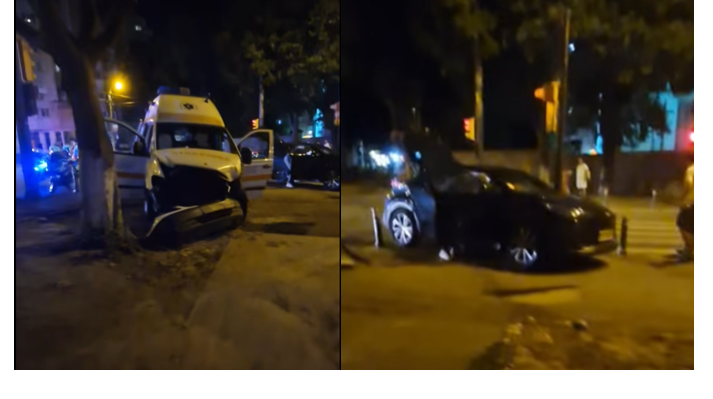 Constanța: O ambulanță SAJ, implicată într-un accident