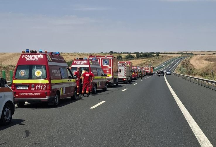 Accident GRAV pe Autostrada A2, aproape de Cernavodă! A fost trimis și elicopterul SMURD
