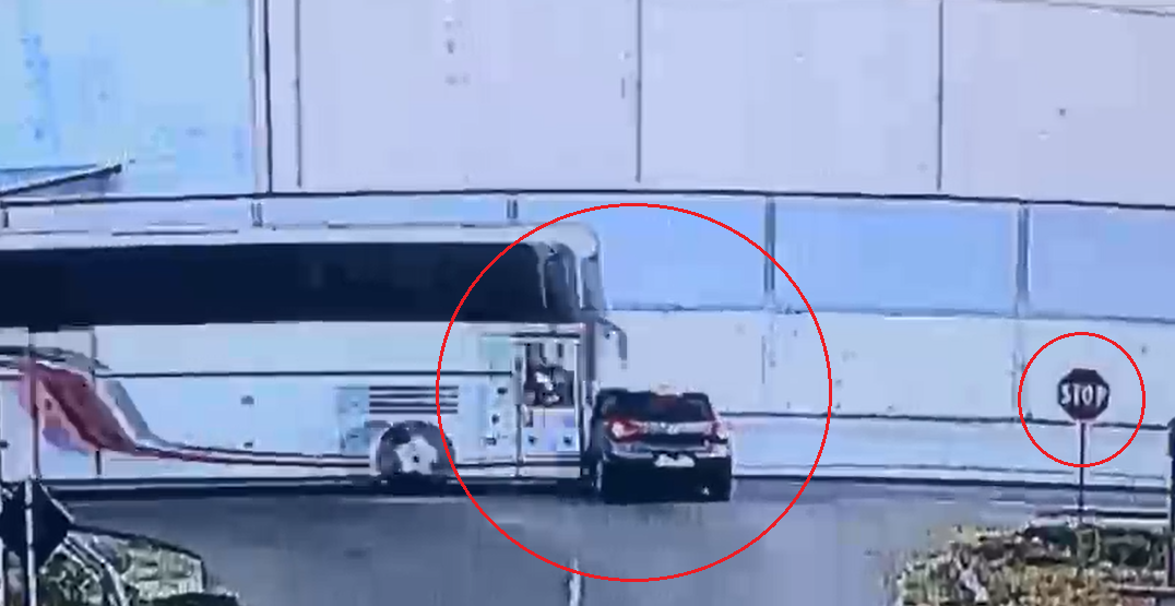 VIDEO Vezi aici momentul impactului între autocarul cu ucraineni și un autoturism petrecut, în această seară, în Lumina