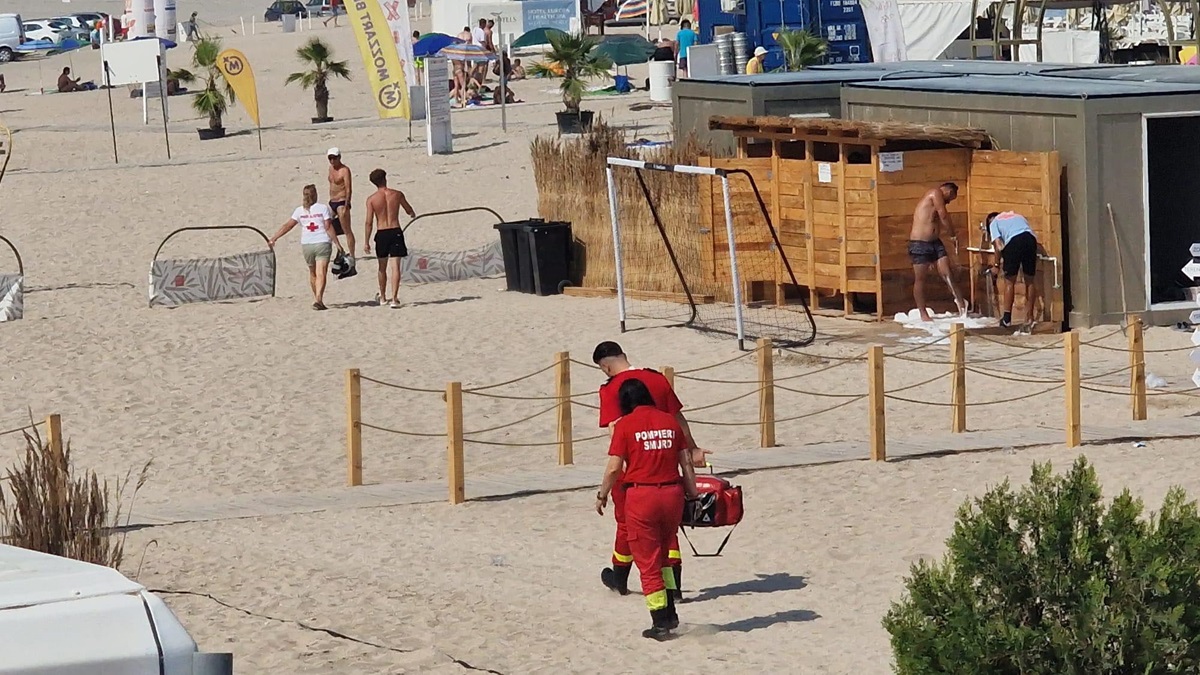 VIDEO Turist RĂNIT pe plaja din Eforie! Iată ce s-a întâmplat