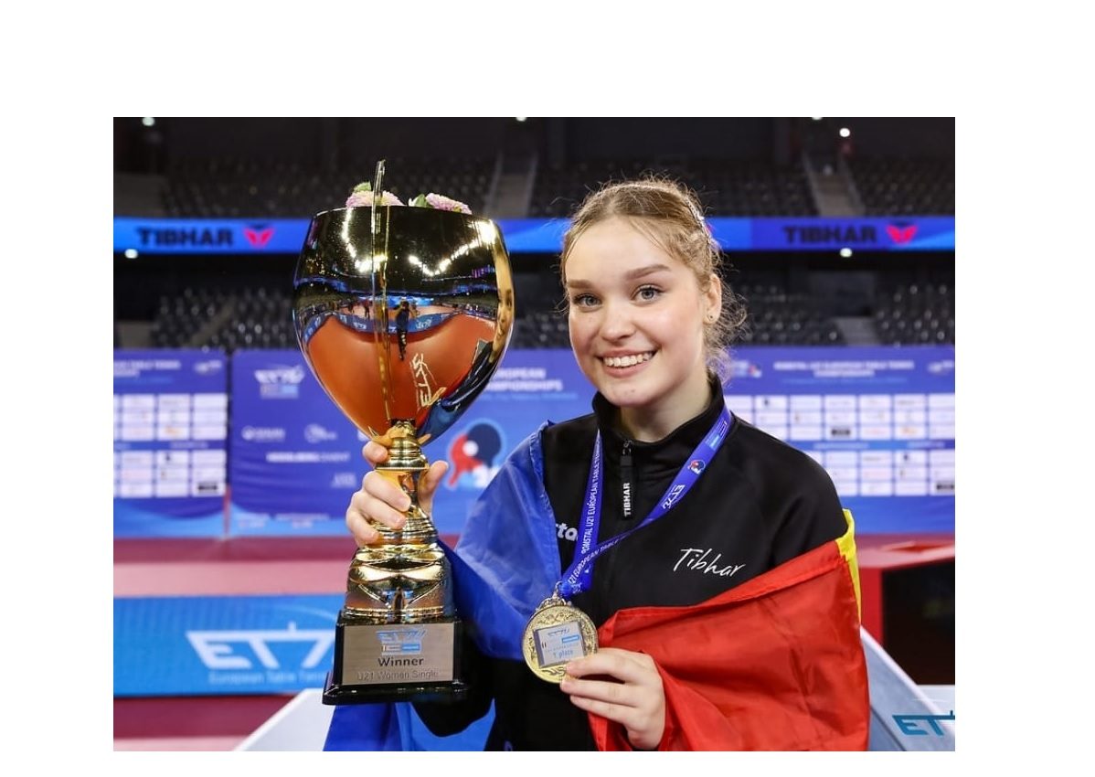 FOTO Tinerii excepționali ai Constanței: Elena Adriana Zaharia, legitimată la CSM Constanța, campioană europeană la tenis de masă