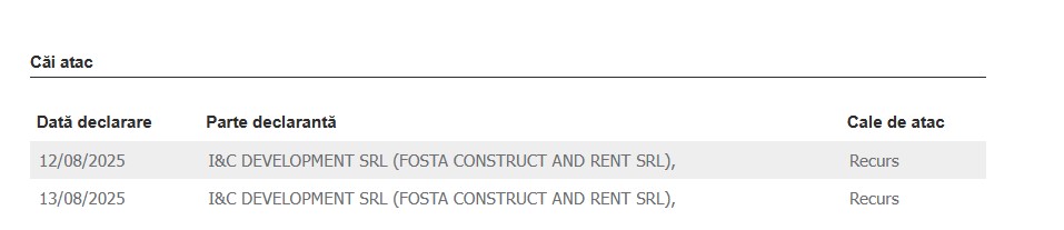 Poarta 2 recurs I&C Development SRL