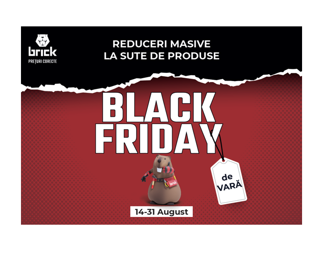 Black Friday de vară la Brick: reduceri la peste 1000 de produse de bricolaj și materiale de construcție