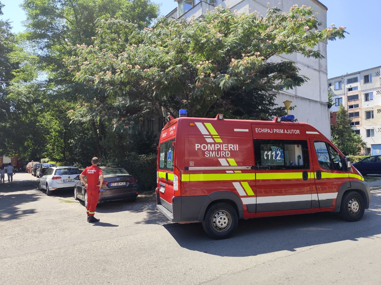 Accident GRAV în Constanța, cu două autoturisme, pe strada Străjerului! A fost trimisă și Descarcerarea