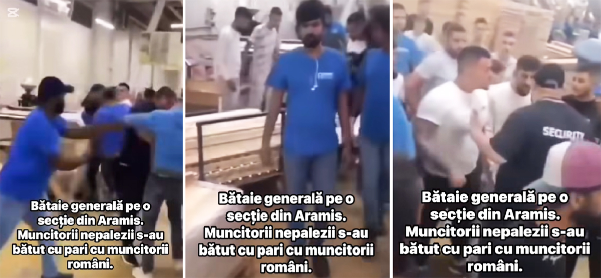 VIDEO Bătaie generală între muncitorii români și nepalezi la o fabrică din România: Rămâne de văzut cine a avut câștig de cauză