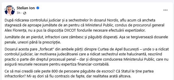 Parchetul General declarații Stelian Ion