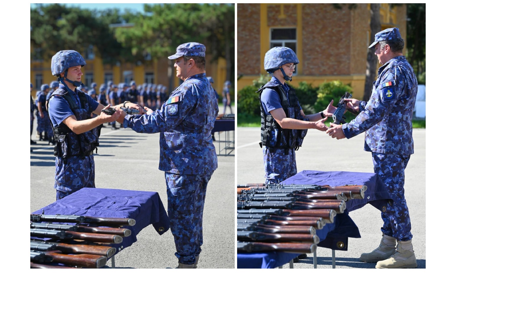 Servesc Patria! Studenții de la Academia Navală Mircea cel Bătrân din Constanța au primit armamentul individual