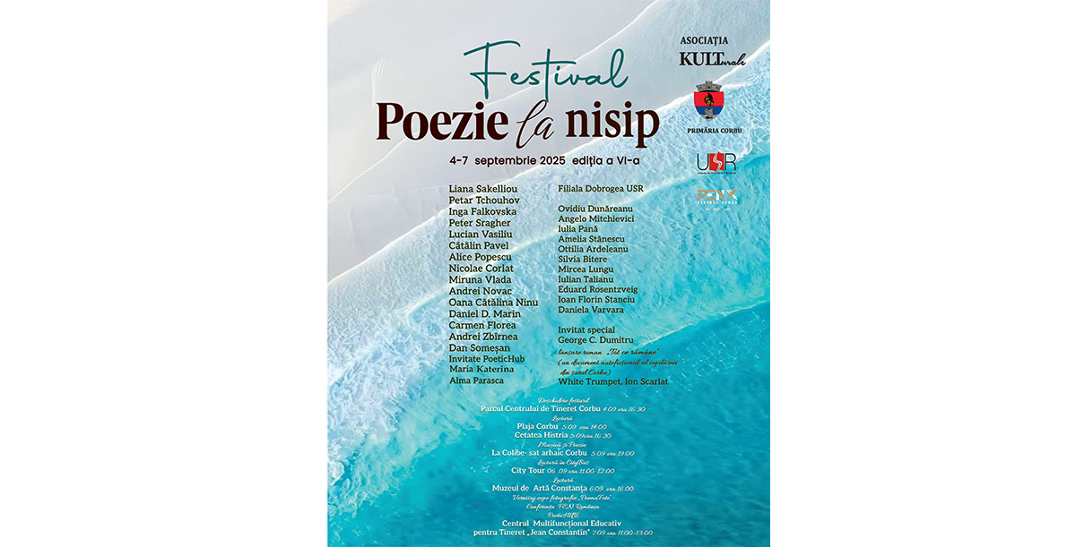 La Corbu începe Festivalul Internațional Poezie la nisip 2025: Care este programul COMPLET al evenimentului
