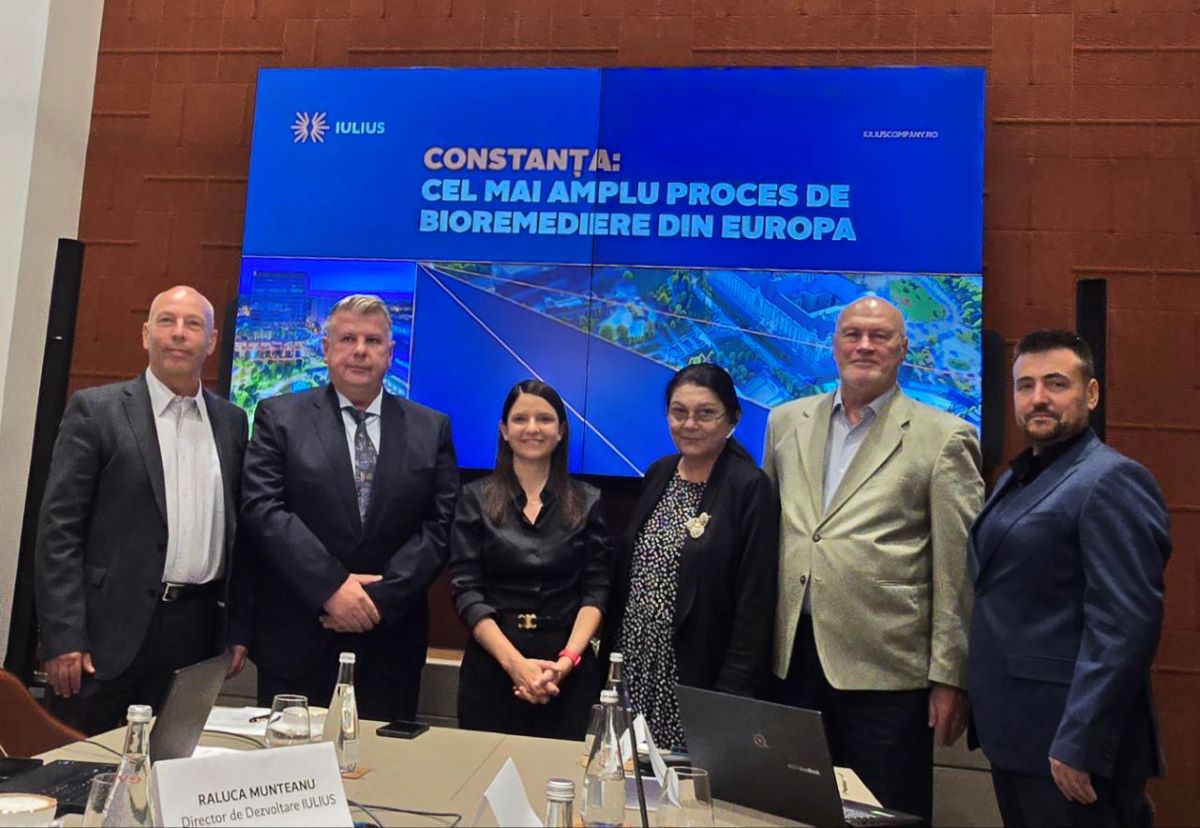 FOTO Proiect de bioremediere cu anvergură unică în Europa: IULIUS prezintă, la Constanța, detaliile despre bioremedierea terenurilor fostelor depozite petroliere. Primul pas spre cel mai ambițios proiect de regenerare urbană din România