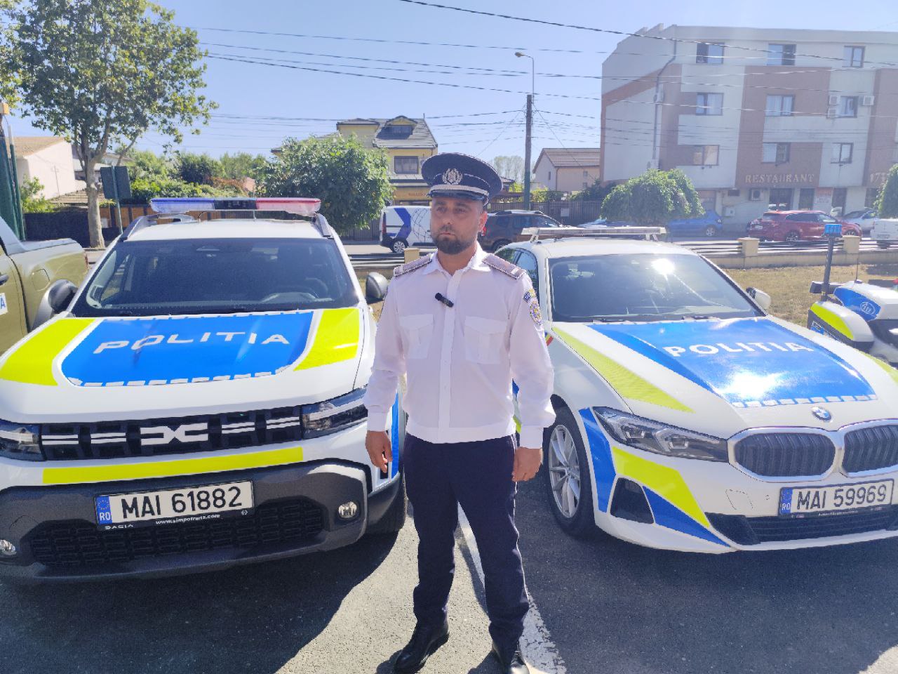 FOTO VIDEO Polițistul Constantin Ovidiu Vrabie, din Medgidia, despre crima din Cernavodă și predarea suspectului principal: I-am pus cătușele și l-am urcat în autospecială