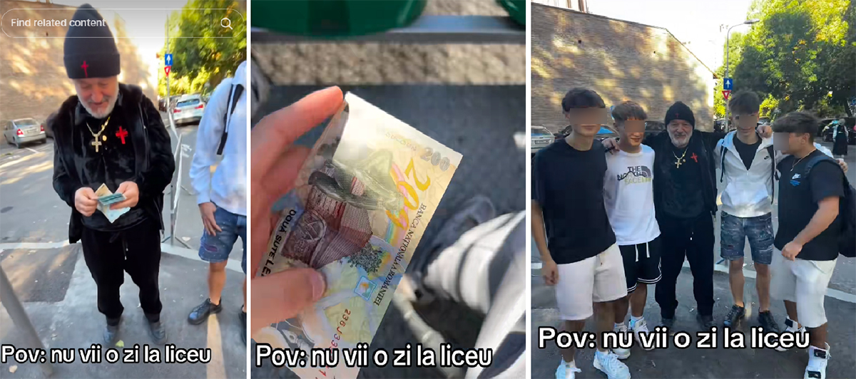 VIDEO VIRAL: De la Gigi Becali, fără număr. Latifundiarul a împărțit bani unor elevi de liceu