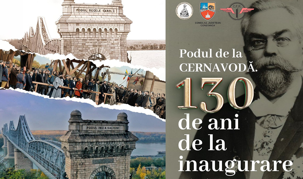 Podul Cernavodă, 130 ani de la inaugurare: Expoziție foto-documentară organizată de CF Constanța și MINAC