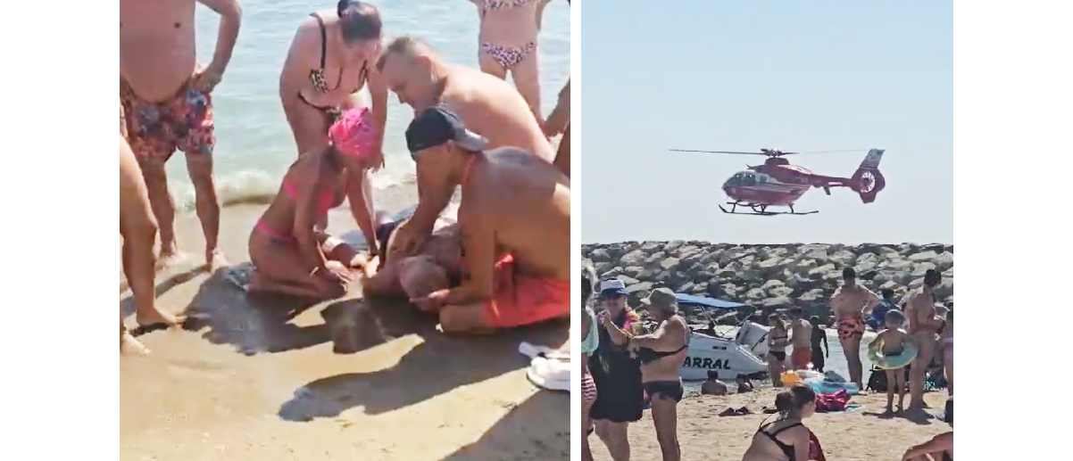 VIDEO Bărbat scos din mare INCONȘTIENT, la Costinești: Va fi preluat cu elicopterul SMURD