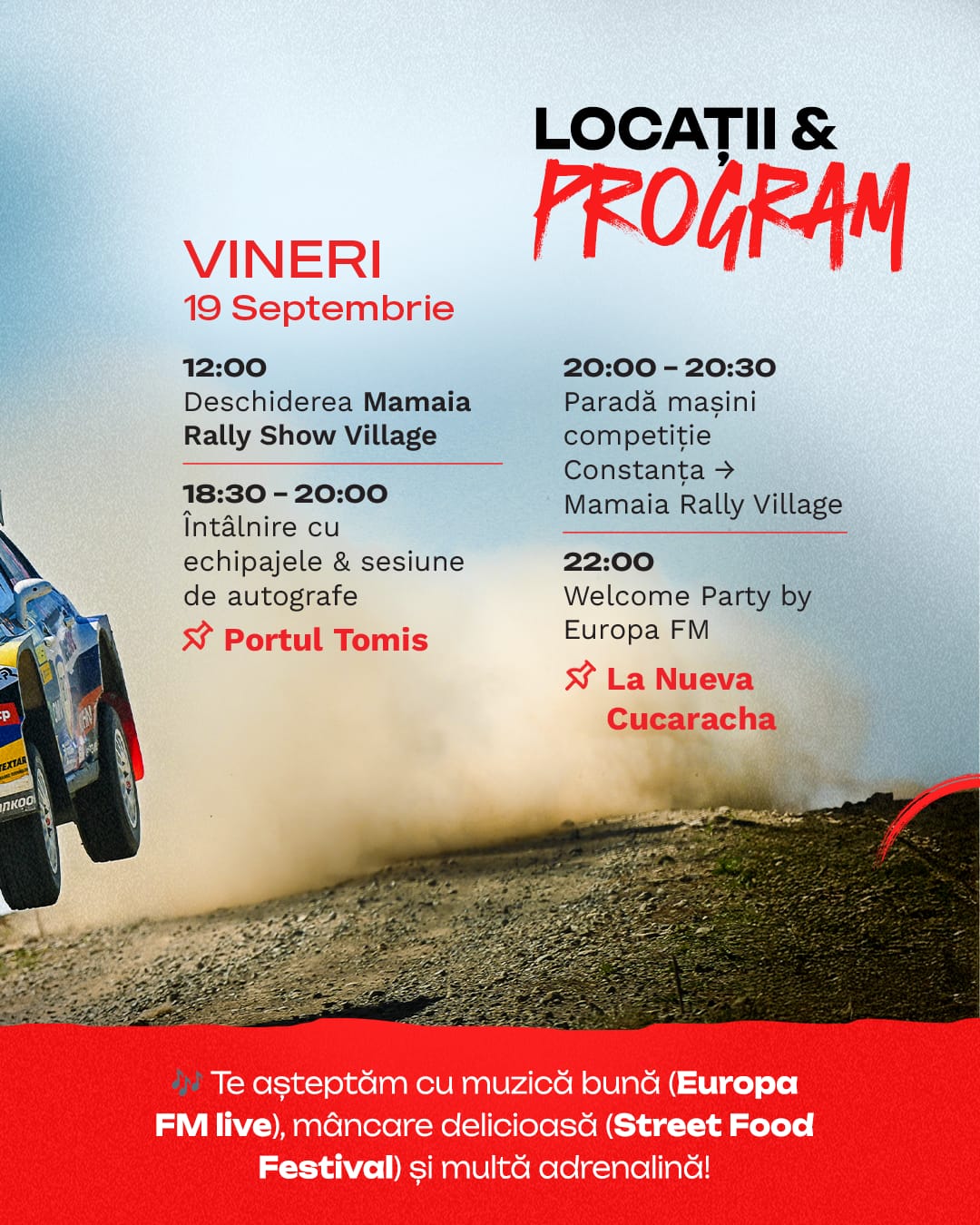 Mamaia Rally Show - program vineri