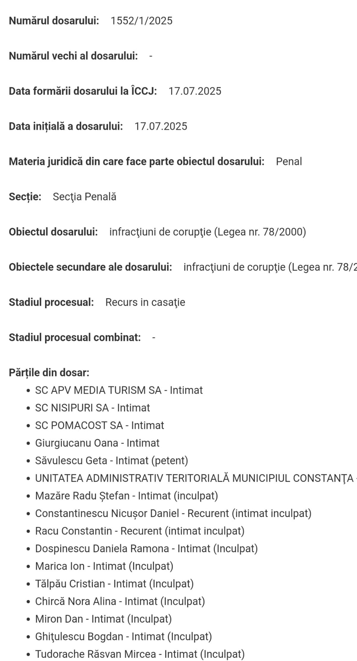 Retrocedări-ICCJ Dosarul Retrocedărilor