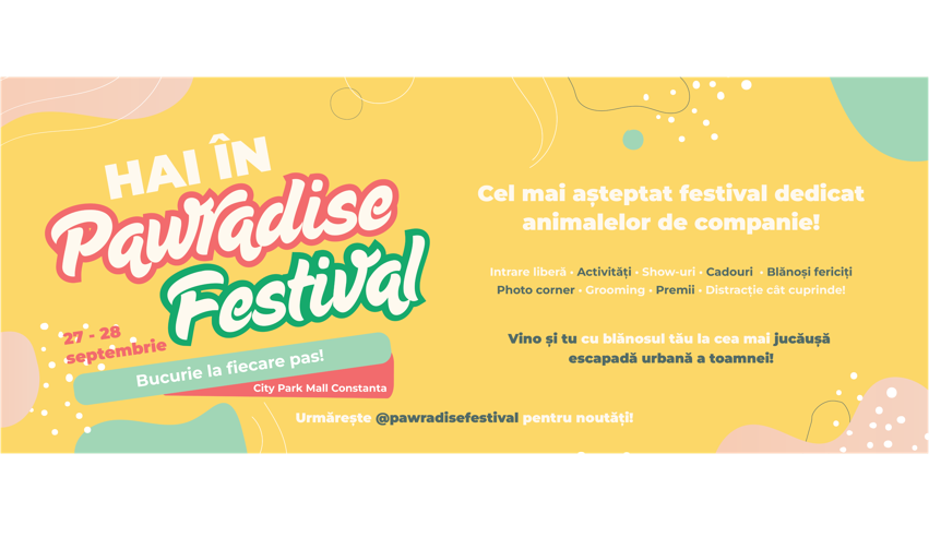 Pawradise Festival, primul eveniment dedicat patrupedelor și stăpânilor lor are loc la Constanța, pe 27 și 28 septembrie