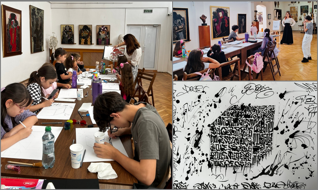 Creativitate în linie și tuș: Atelierul de creație de la Muzeul de Artă Constanța a adus cubul la viață prin ochii copiilor