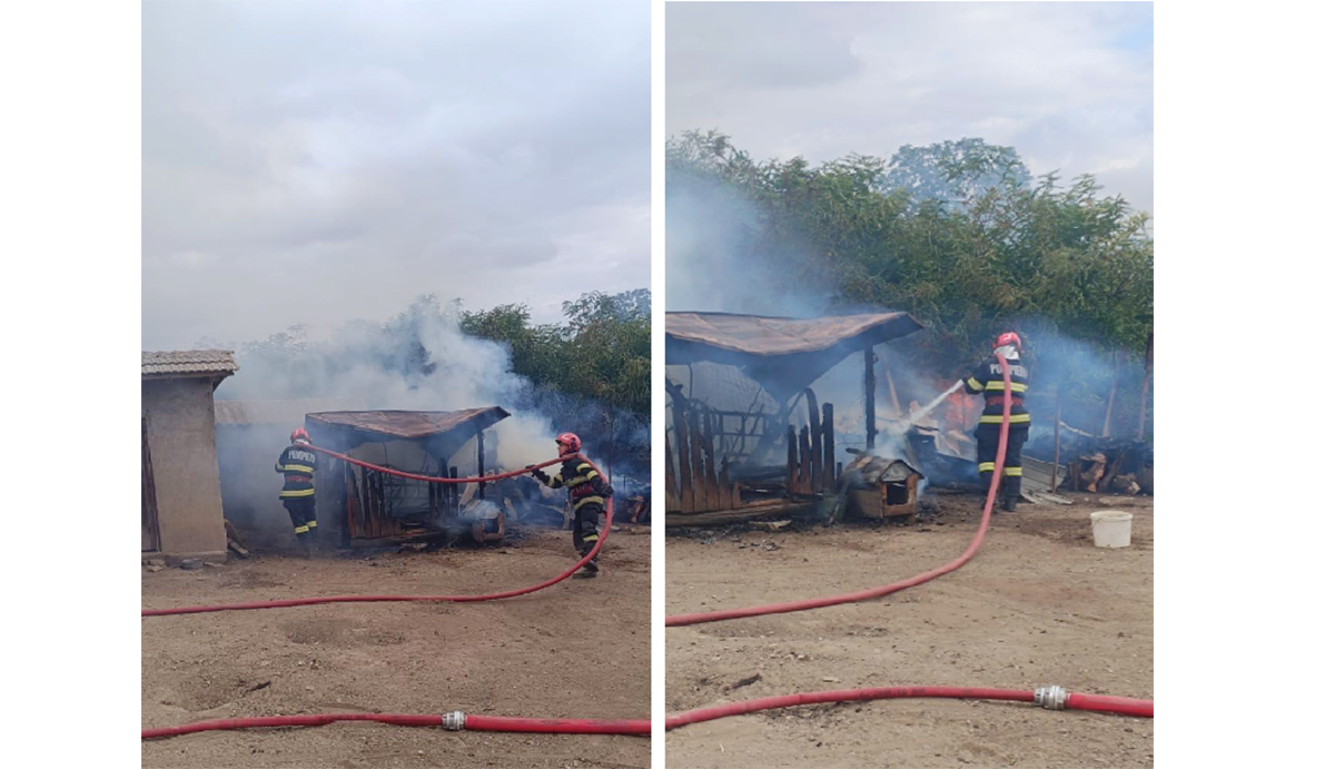 FOTO ALERTĂ în județul Tulcea: ARDE un imobil din localitatea Mihai Bravu