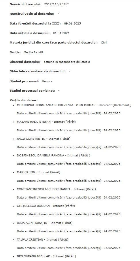 dosarul Retrocedărilor recurs
