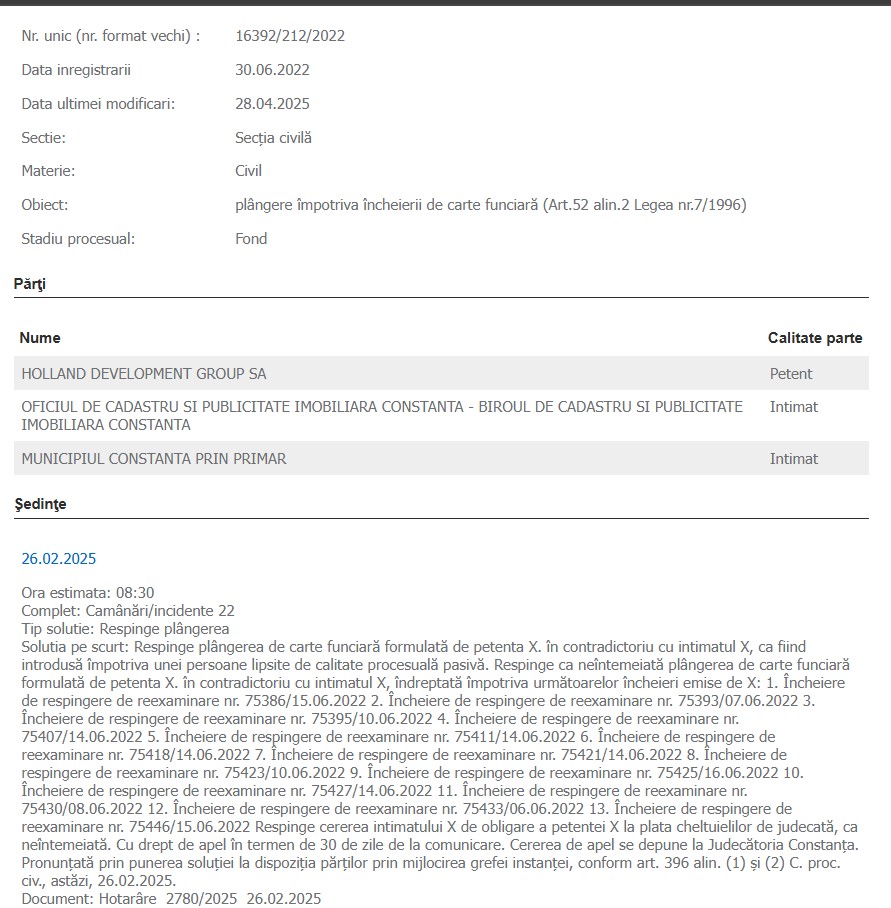 Dosarul Retrocedărilor terenuri