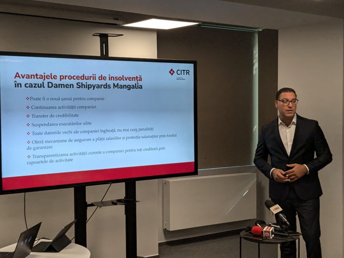 Damen Shipyards Mangalia SA Florin Constantin senior partner CITR SPRL manager de proiect insolvența Damen Shipyards Mangalia SA