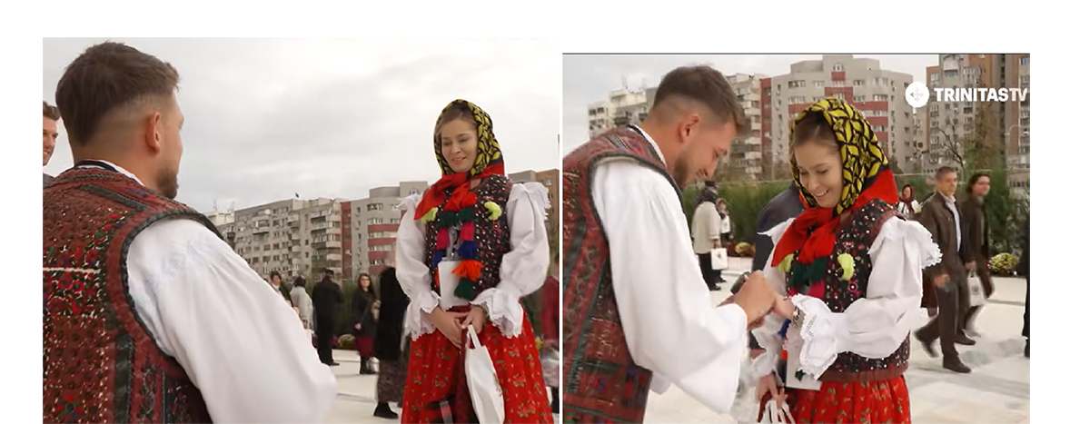 VIDEO Clipe pline de EMOȚIE la Catedrala Națională: Un tânăr polițist și-a cerut în căsătorie iubita, studentă la Drept