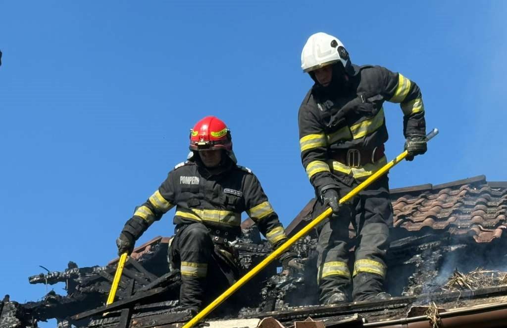 FOTO VIDEO ALERTĂ în Delta Dunării: ARDE o pensiune din Murighiol