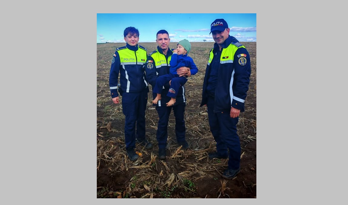 Misiune contracronometru: George, Aurel și Marius sunt cei trei polițiști care au salvat băiețelul dispărut din curtea casei, în Chirnogeni!